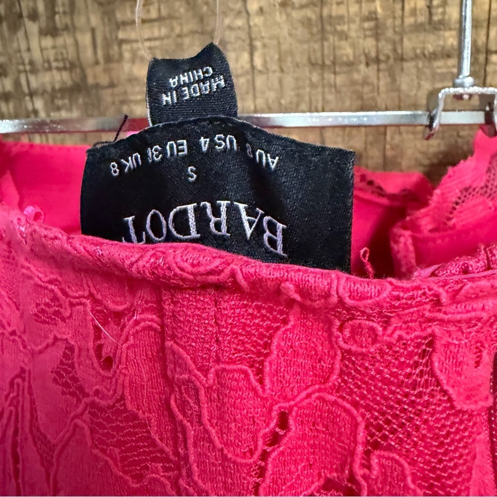 Bardot Oskar bodysuit hot pink Lace bustier top corset Revolve NWT S - Picture 8 of 10